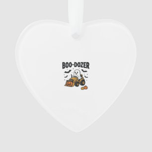 Boo-Dozer Halloween Ghost Bulldozer Design_1 Ornament