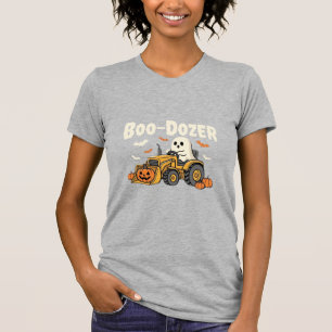 Boo-Dozer Halloween Ghost Bulldozer Design_1 T-Shirt