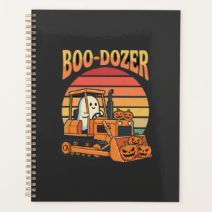Boo-Dozer Halloween Ghost Pumpkin Bulldozer Planner