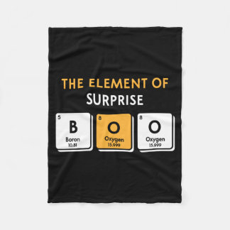 Boo Element Of Surprise Halloween Periodic Table Fleece Blanket
