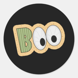 BOO Eyeballs Halloween Art Classic Round Sticker