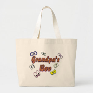 BOO EYES GRANDPA LARGE TOTE BAG