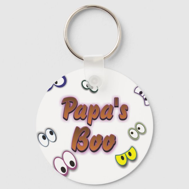 BOO EYES PAPA KEY RING (Front)