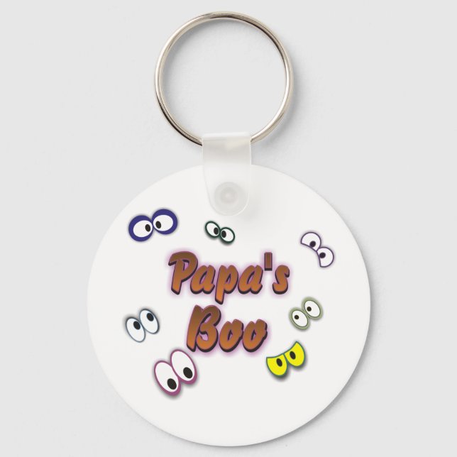 BOO EYES PAPA KEY RING (Front)
