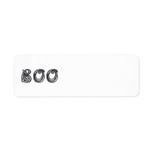 BOO fabric font letters black and white (Front)
