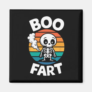 Boo Fart Funny Farting Skeleton For Halloween  Magnet