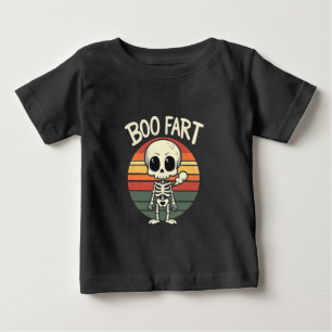 Boo fart Funny Spooky Pastel Ghost Goth Retro Baby T-Shirt