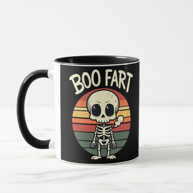 Boo fart Funny Spooky Pastel Ghost Goth Retro  Mug (Left)