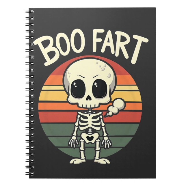 Boo fart Funny Spooky Pastel Ghost Goth Retro  Notebook (Front)