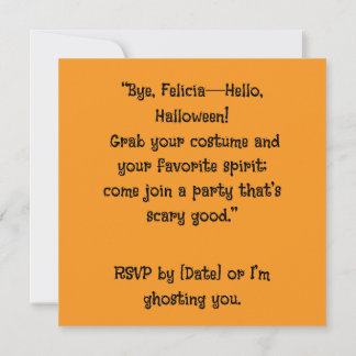  "Boo Felicia" spooky season Invitation
