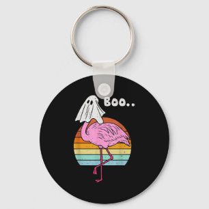 Boo Flamingo Ghost Soky Halloween Costume Bird Ani Key Ring