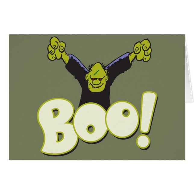 BOO  Frankenstein Monster Funny Halloween (Front Horizontal)