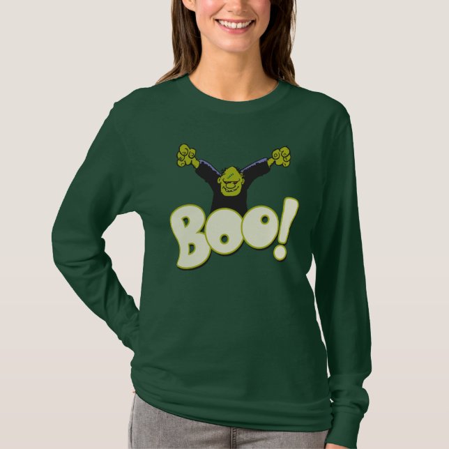 BOO! Frankenstein Monster Halloween Scare T-Shirt (Front)