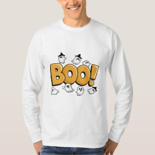 Boo! Fun Halloween Ghost Design T-Shirt