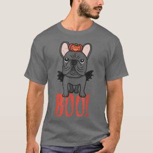 Boo Funny French Bulldog Halloween Costume Pumpkin T-Shirt