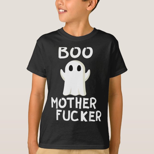 Boo Funny Ghost Halloween Costume T-Shirt (Front)