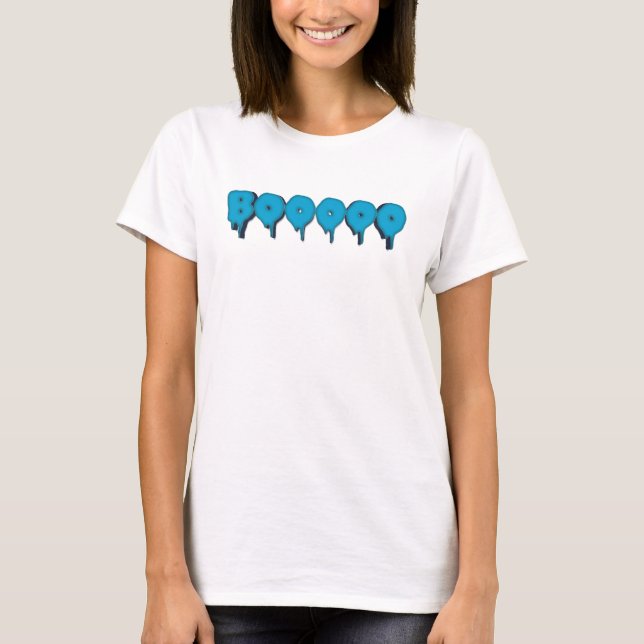 boo funny ghost text T-Shirt (Front)