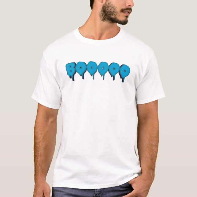 boo funny ghost text T-Shirt (Front)