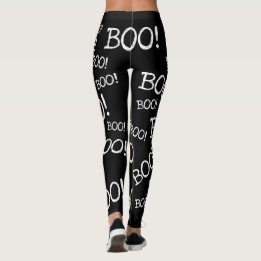 Boo! Funny Halloween Ghost Boo Butt Leggings