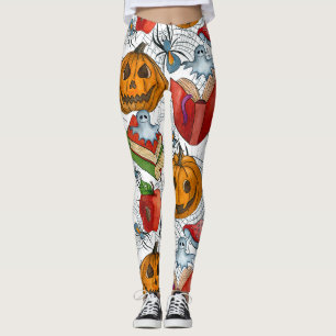Boo! Funny Halloween Ghost Reading Book  Leggings