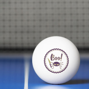 Boo funny Halloween spider character knife hand Ping Pong Ball