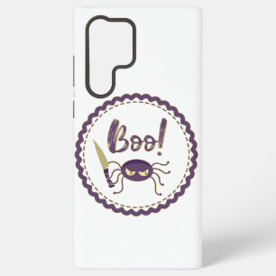 Boo funny Halloween spider character knife hand Samsung Galaxy Case