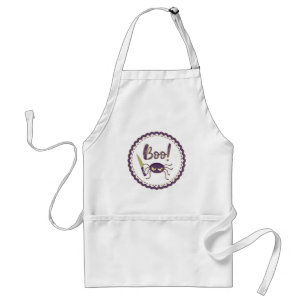Boo funny Halloween spider character knife hand Standard Apron