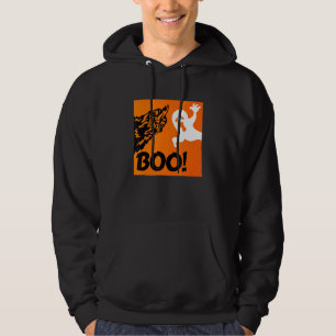 Boo! Funny Hiding Peekaboo Scary Halloween Chicken Hoodie