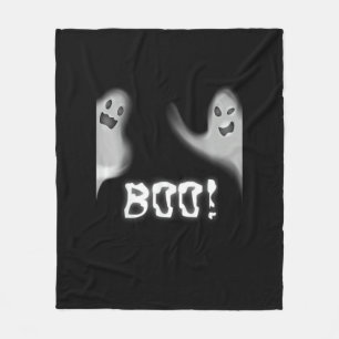 Boo! Funny Hiding Peekaboo Scary Halloween Fleece Blanket