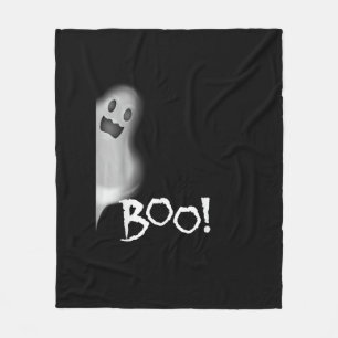 Boo! Funny Hiding Peekaboo Scary Halloween Fleece Blanket