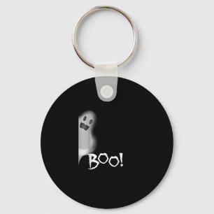 Boo! Funny Hiding Peekaboo Scary Halloween Key Ring