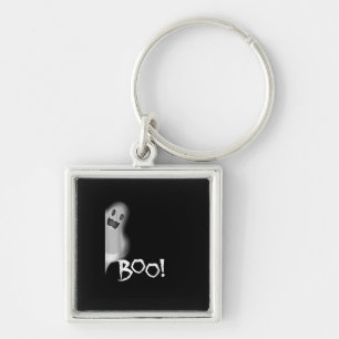 Boo! Funny Hiding Peekaboo Scary Halloween Key Ring