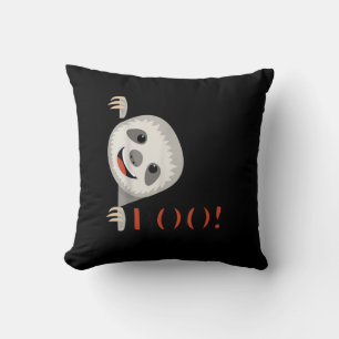 Boo! Funny Hiding Peekaboo Scary Halloween Sloth Cushion