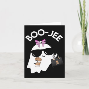 Boo Gee Boo Jee Funny Halloween Boujie Girl Ghost  Card