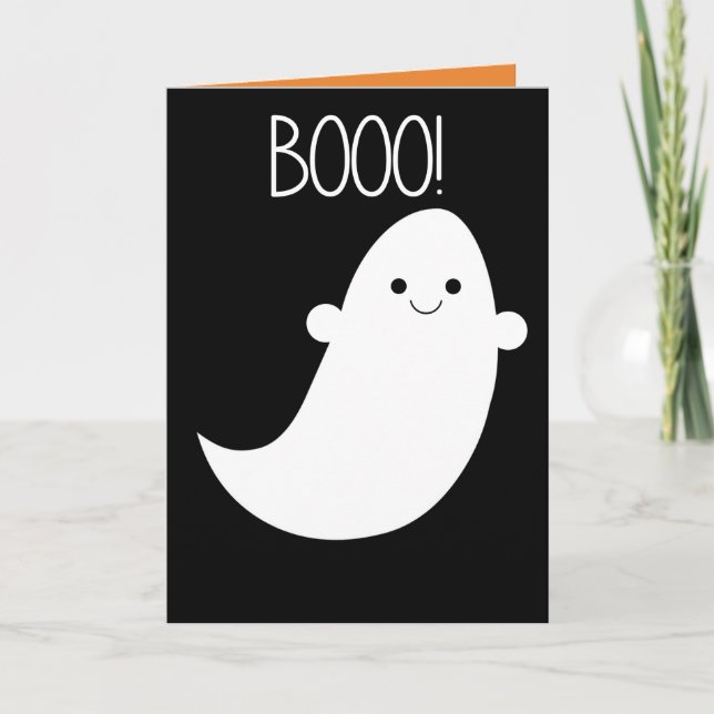 Boo! Ghost Halloween card (Front)