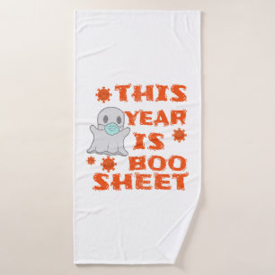 Boo Ghost Halloween Halloween Bath Towel