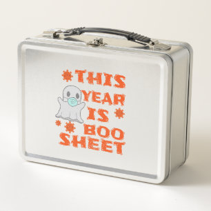 Boo Ghost Halloween Halloween Metal Lunch Box
