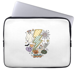 Boo Ghost Lightning Bolt Skeleton Hand Pumpkins Laptop Sleeve
