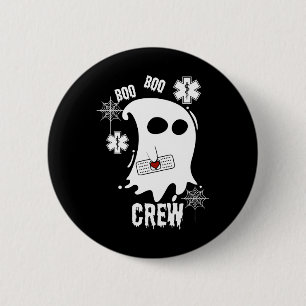Boo Ghost Paramedic Crew Costume Cute Easy Hallowe 6 Cm Round Badge