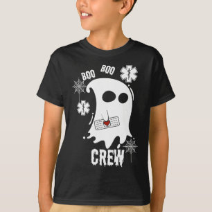 Boo Ghost Paramedic Crew Costume Cute Easy Hallowe T-Shirt
