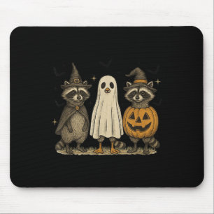 Boo Ghost Racoon,halloween Racoon,pumpkin Raccoo Mouse Pad