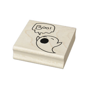 Boo Ghost Rubber Stamp