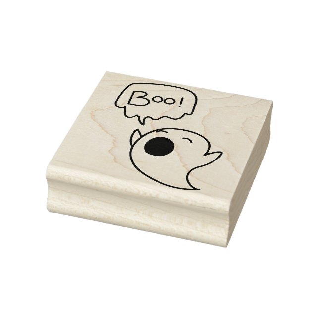 Boo Ghost Rubber Stamp (Stamp)