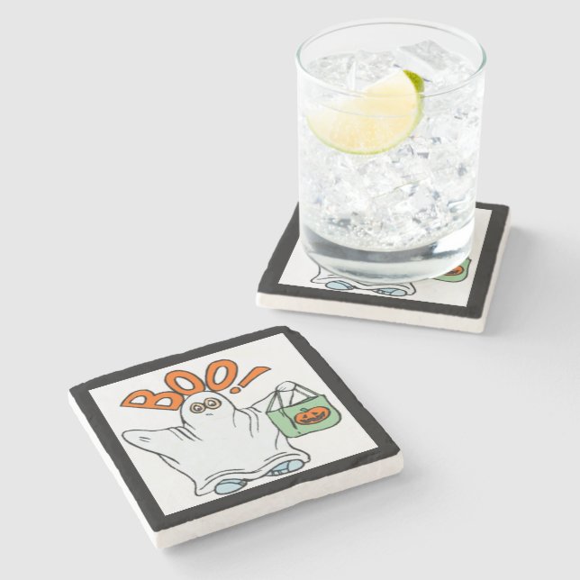 BOO ! GHOST STONE COASTER (Side)