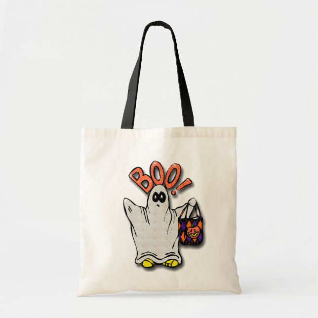 Boo Ghost Tote Bag (Front)