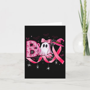 Boo Ghost Witch Nk Ribbon Breast Cancer Halloween Card
