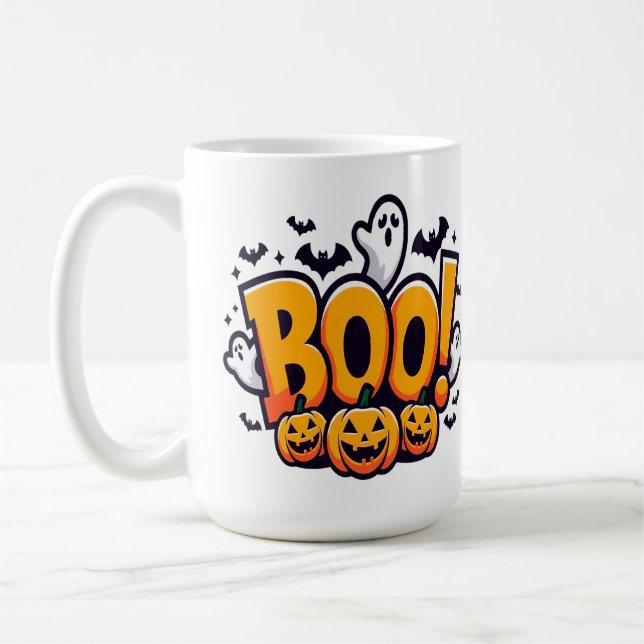 Boo ghosts halloween  coffee mug (Left)