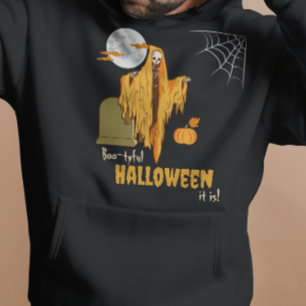 Boo Ghoul Skeleton Funny Halloween Hoodie