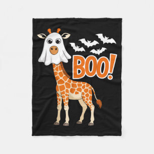 Boo Giraffe Costume Funny Animal Lovers Halloween Fleece Blanket