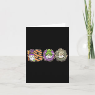 Boo Gnome Spooky Ghost Witches Halloween Costume  Card